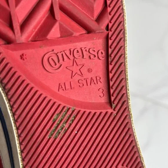 Vintage Converse Chuck Taylor All Star American Flag High Tops Sneakers M 3 W 5 - Picture 10 of 10